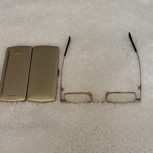 Kanda of Japan slimfold  gold/brown frame and case. Vintage - Rare